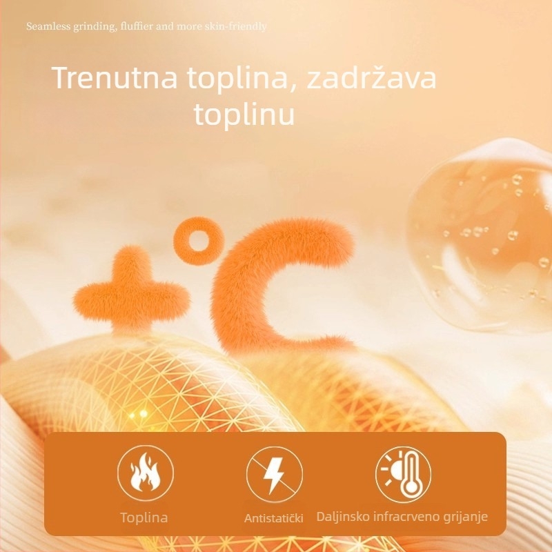 Ženski termalni top s francuskom čipkom i umetnim jastučićima za grudi, jesensko–zimska osnovna majica koja se može nositi i kao vanjski komad
