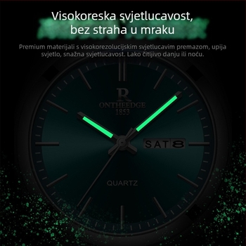 RZY103 Muški kvarcni sat, vodootporan do 30 m, Pe90 mehanizam, kućište od legure, remen od nehrđajućeg čelika