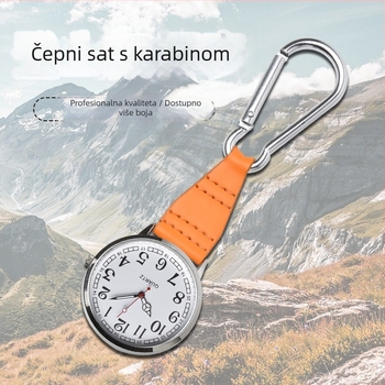 Sat s karabinerom za putovanja, višebojni ključ-čvor, kvarcni pogon SL68, staklo od kvarca, kućište od legure, vodootpornost, personalizacija logotipa