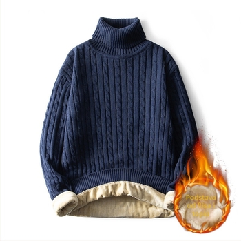 Muška pletena jakna s kapuljačom – flekso podstava, visok ovratnik, žakard uzorak, uski kroj (dugi rukavi, jesen-zima 2023)