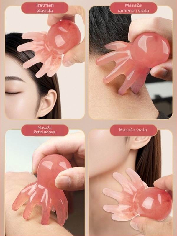 Četka za masažu glave sa širokim zubima za otvaranje meridijana i točaka akupunkture — zdravstveni masažni alat, 62 g