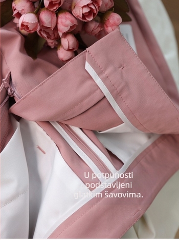 Ženske bermuda hlače s visokim strukom, A‑linija silueta, lagana tkanina, poliester smjesa ≥95%, kostim stil, ležerno