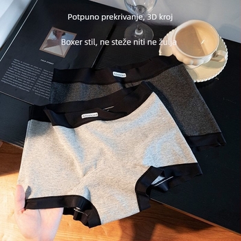 Ženske bokserice od pamuka sa srednjim strukom, 2025 novi model, bez šavova, antibakterijska prepona