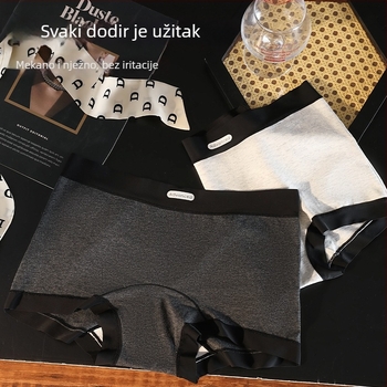 Ženske pamukaste bokserice s srednjim pojasom, bezšivne, antibakterijska prepona