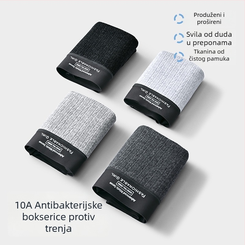 Nove ženske pamuk bokserice s visokim strukom, antibakterijske, bezšivne, produženo pokrivanje, velike veličine