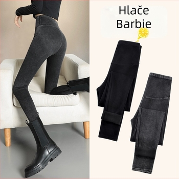 Ženske džins legging Barbie s podstavom, visokim pojasom, oblikuje trup i podiže bokove, uske hlače za jogu u stilu olovke
