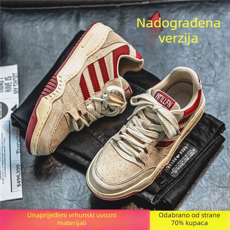 Muške tenisice s waffle potplatom – lagane, prozračne, gornji dio od više materijala, PU potplat, niski potplat 1–3 cm, vezanje