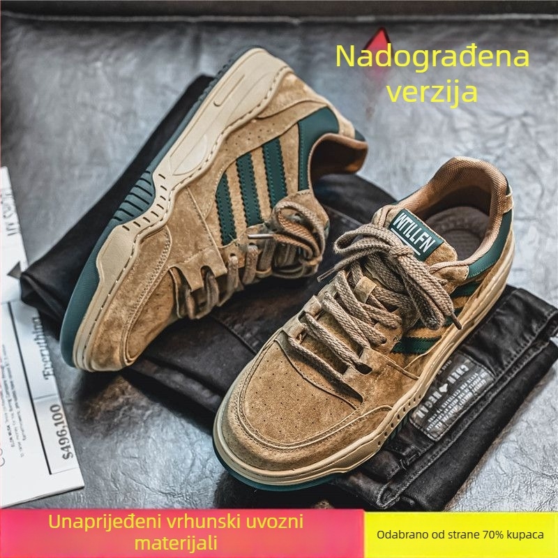 Muške tenisice s waffle potplatom – lagane, prozračne, gornji dio od više materijala, PU potplat, niski potplat 1–3 cm, vezanje