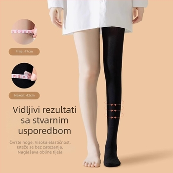 Ženske kompresivne hulahanke boje kože, snažno oblikovanje, prirodan izgled golih nogu, sve sezone, najlon