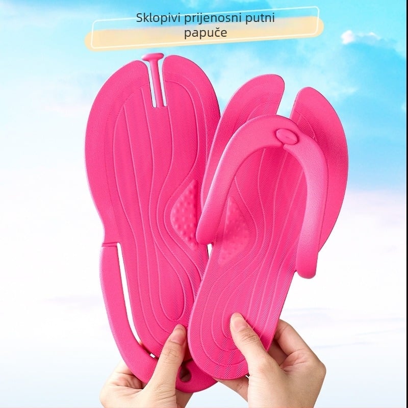 Putničke sklopive papuče s kontrolom mirisa, unisex, protuklizne, prijenosne za plažu i hotelsku kupaonicu