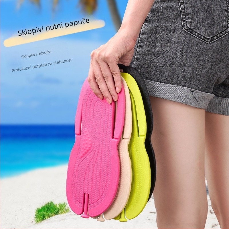 Putničke sklopive papuče s kontrolom mirisa, unisex, protuklizne, prijenosne za plažu i hotelsku kupaonicu
