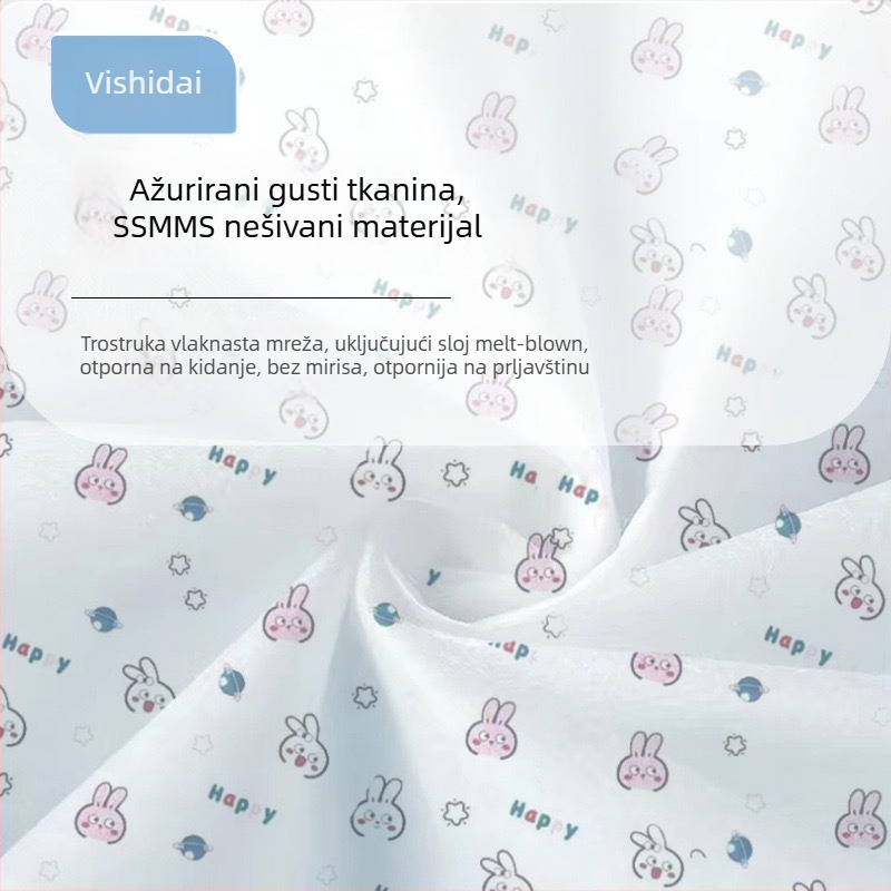 Četverodjelni putni set posteljine od netkane tkanine: navlaka za pokrivač, jednokratni list za posteljinu i navlake za jastuke