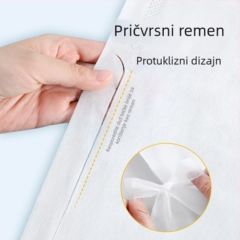 Jednokratni set posteljine: plahta, navlaka za pokrivač i jastučnice – četverodijelni ili trodijelni set; materijal: SSMMS netkano tkanina.