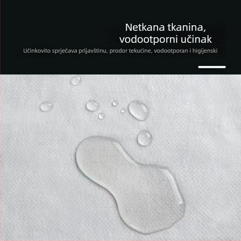 Jednokratna posteljina od netkanog materijala za kozmetičke i masažne stolove, s otvorima, prozračna i vodootporna, s elastičnim kutovima
