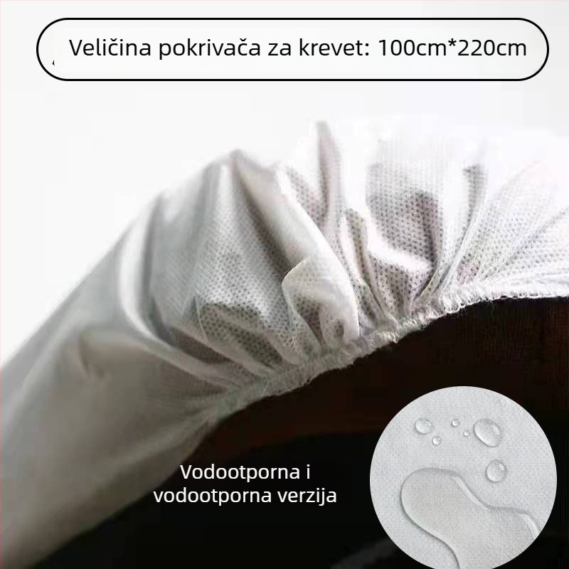 Jednokratna posteljina od netkanog materijala za kozmetičke i masažne stolove, s otvorima, prozračna i vodootporna, s elastičnim kutovima