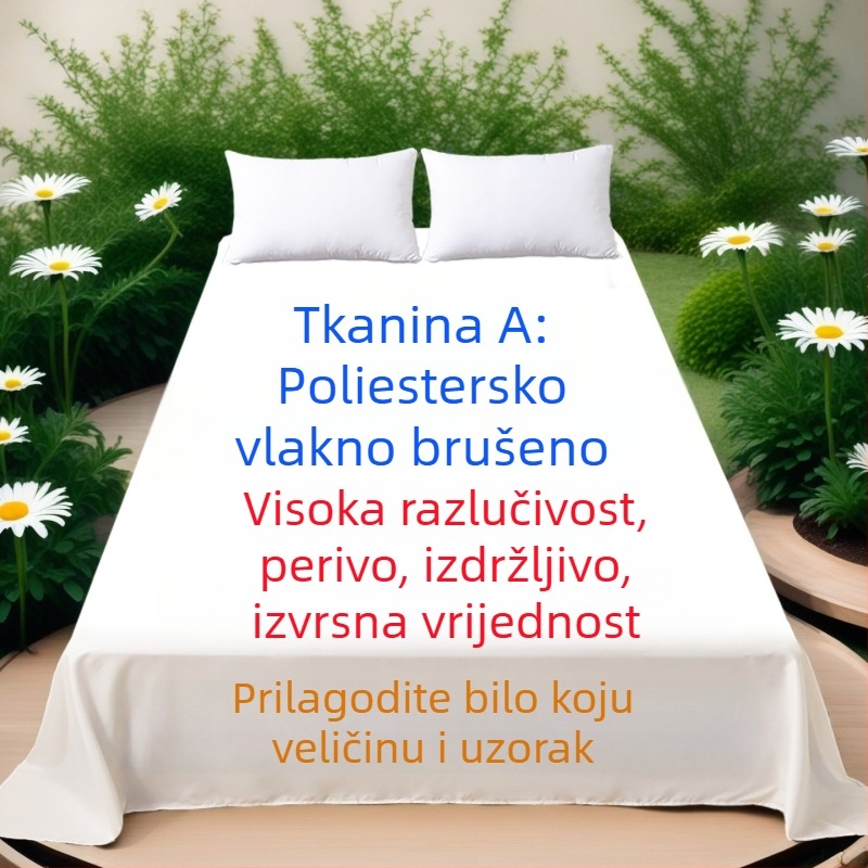 Krevetni list po narudbi za studenski dom s motivom crtića, 100% pamuk, zaštitni madrac