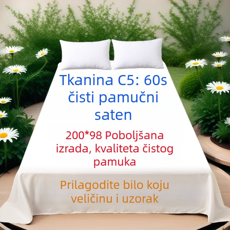 Krevetni list po narudbi za studenski dom s motivom crtića, 100% pamuk, zaštitni madrac