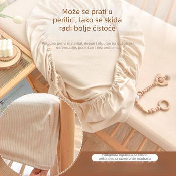 Prilagođeni fit ležaj za dječju kolijevku od šarenog pamuka, 100% pamuk, Klasa A, za novorođenčad i djecu, navlaka za madrac vrtić