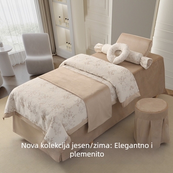 Četverodjelni set prekrivača za beauty ležajeve, za jesen-zimu, vrhunska švedska baršun, za salone ljepote i masažne krevete