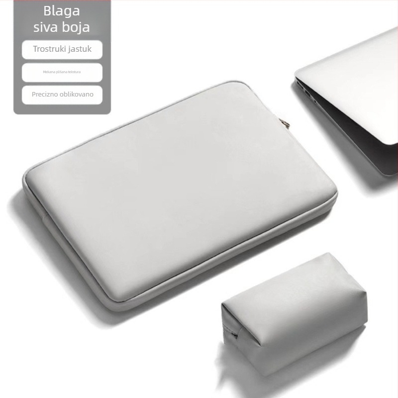 Haomo PU torbica za prijenosno računalo s unutarnjom podstavom — gradski minimalistički stil, prozračna i vodootporna, ultra lagana i otporna na habanje, podstava od poliestera, proljeće 2025