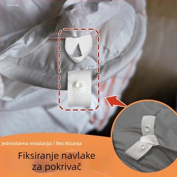 Navlaka za deku s četiri ugla sigurnosne trake, plosne pamučne trake, Pima pamuk, tie-dye otisak, moderni minimalistički stil