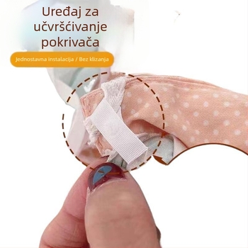 Navlaka za deku s četiri ugla sigurnosne trake, plosne pamučne trake, Pima pamuk, tie-dye otisak, moderni minimalistički stil