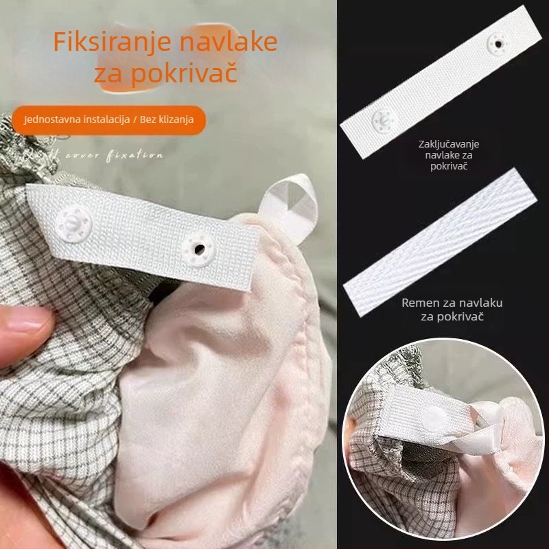 Navlaka za deku s četiri ugla sigurnosne trake, plosne pamučne trake, Pima pamuk, tie-dye otisak, moderni minimalistički stil
