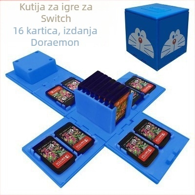 Kutija za pohranu kartica Nintendo Switch, sklopiva od ABS-a, injekcijski oblikovana, kapacitet 16 kartica, masa 110 g