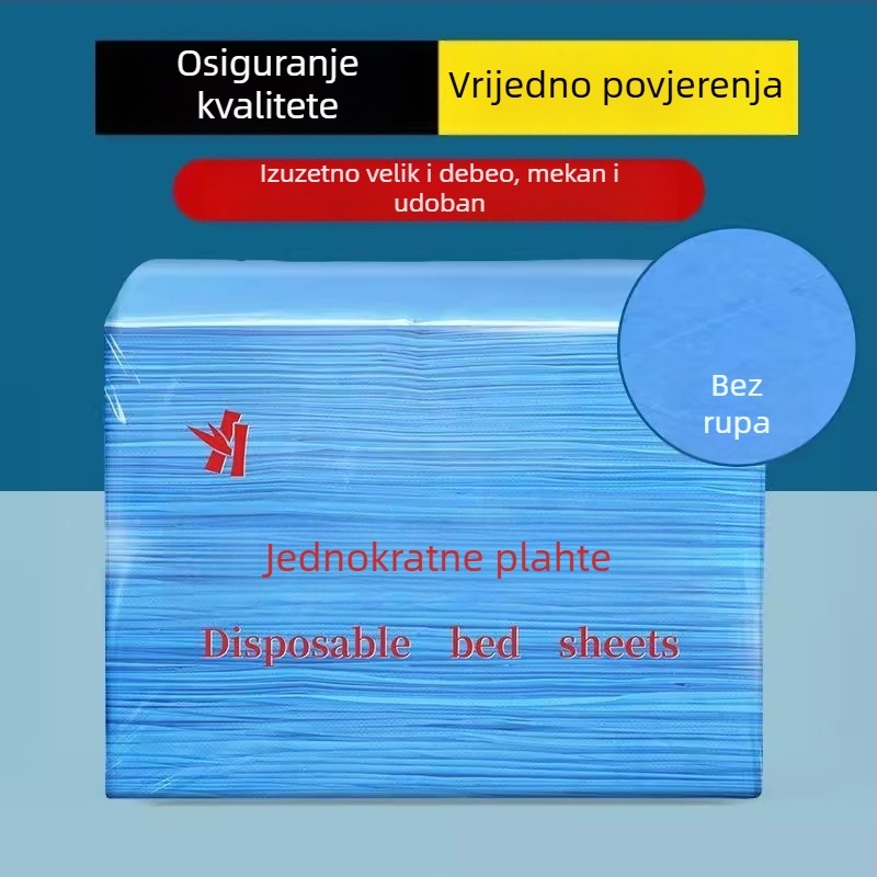 Jednokratna posteljina za salone ljepote, prozračna, debela, vodootporna i otporna na ulja, za masažni krevet s otvorima, od netkane tkanine