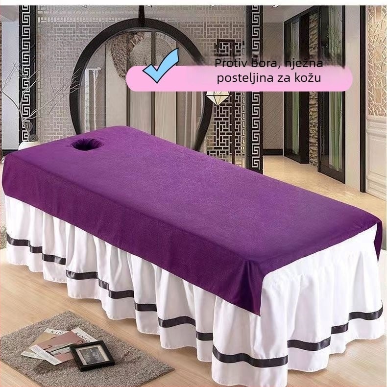 Posteljina za kozmetički salon za masažu i fizioterapiju, Twill tkanina, reaktivno bojanje, kemijska vlakna, debeli materijal