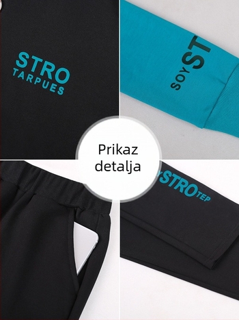 Ženski trodjelni sportski komplet s duksom od pamuka, proljeće i jesen, 2026 novi model, opušten casual stil