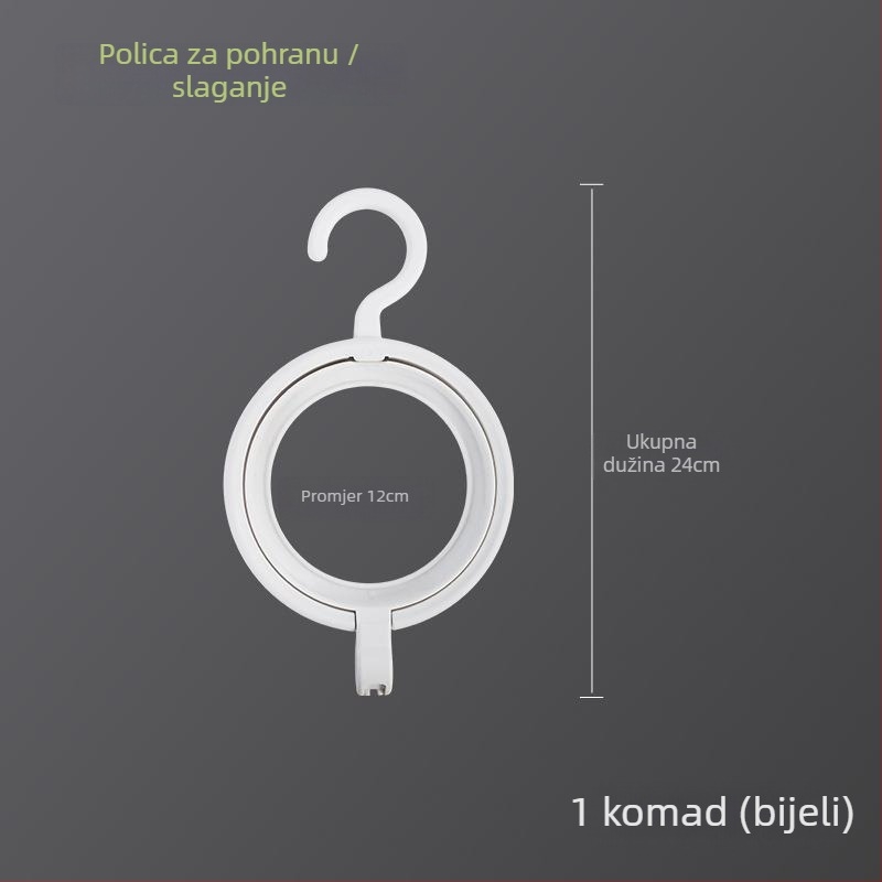Zidni vješalica za kapu s višestrukim redovima kukica, moderni minimalistički dizajn, materijal PP, nosivost 2 kg