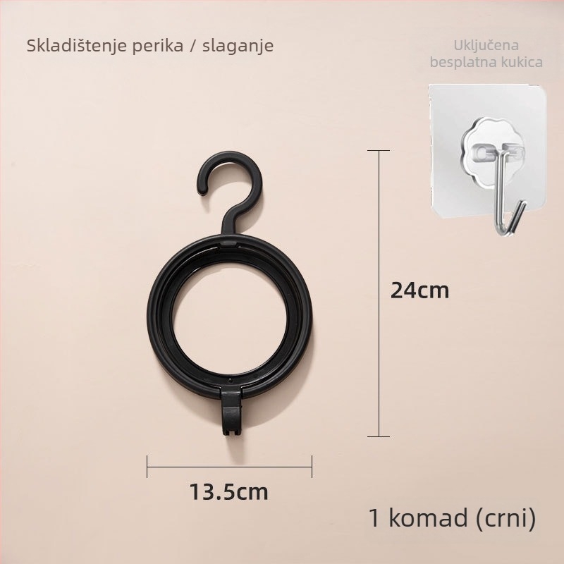Zidni vješalica za kapu s višestrukim redovima kukica, moderni minimalistički dizajn, materijal PP, nosivost 2 kg