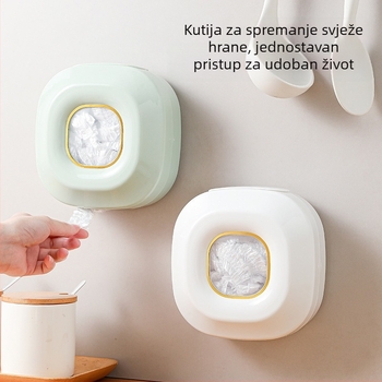 Kutija za skladištenje plastične folije, zidna, bez bušenja, 12L, PP plastika