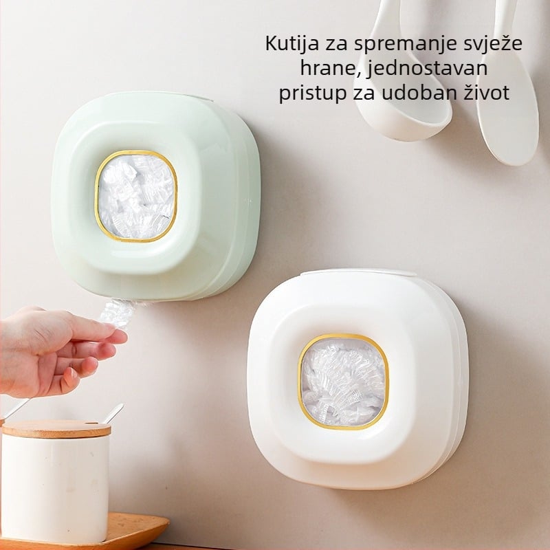 Kutija za skladištenje plastične folije, zidna, bez bušenja, 12L, PP plastika