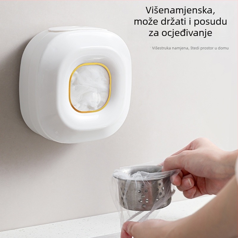 Kutija za skladištenje plastične folije, zidna, bez bušenja, 12L, PP plastika