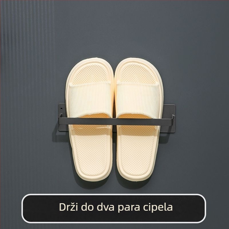 Polica za cipele od karbon čelika, zidna magnetska, 1 etaža, za vrata, spavaću i kupaonicu, bez bušenja