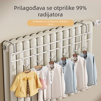 Kuka za radijator – bez rupa, univerzalna, debela, otporna na toplinu (ugljikova čelika, nosivost do 10 kg, kuka)