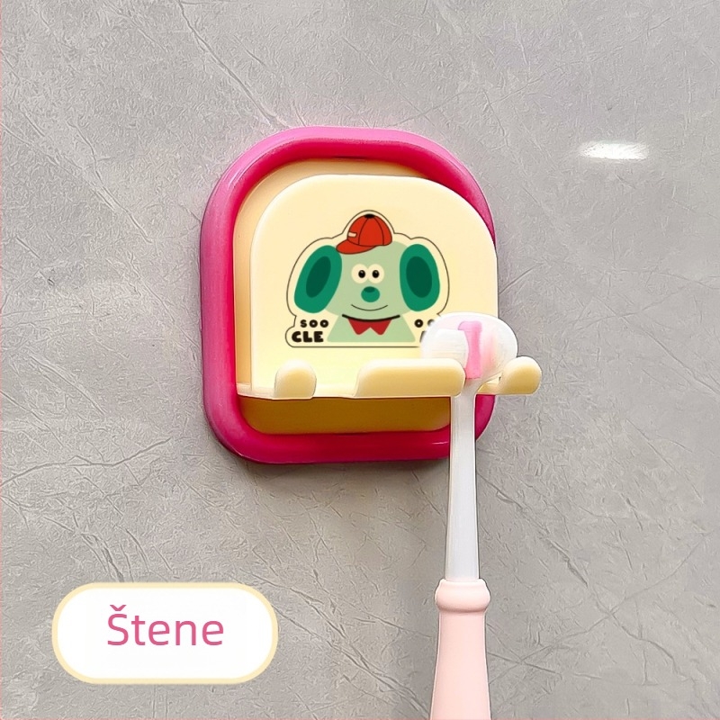 Držač četkica za zube, zidni bez bušenja, za dječje električne četkice, kupaonica, plastični