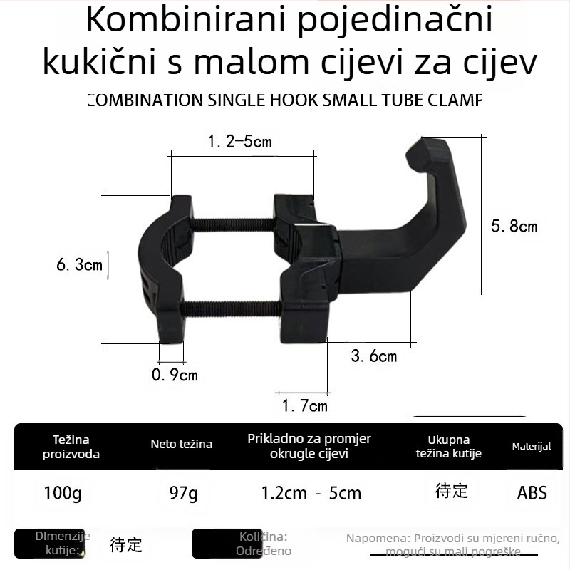 Keyma ABS dvostruki kuka, minimalistički moderni dizajn, nosivost 1-3 kg
