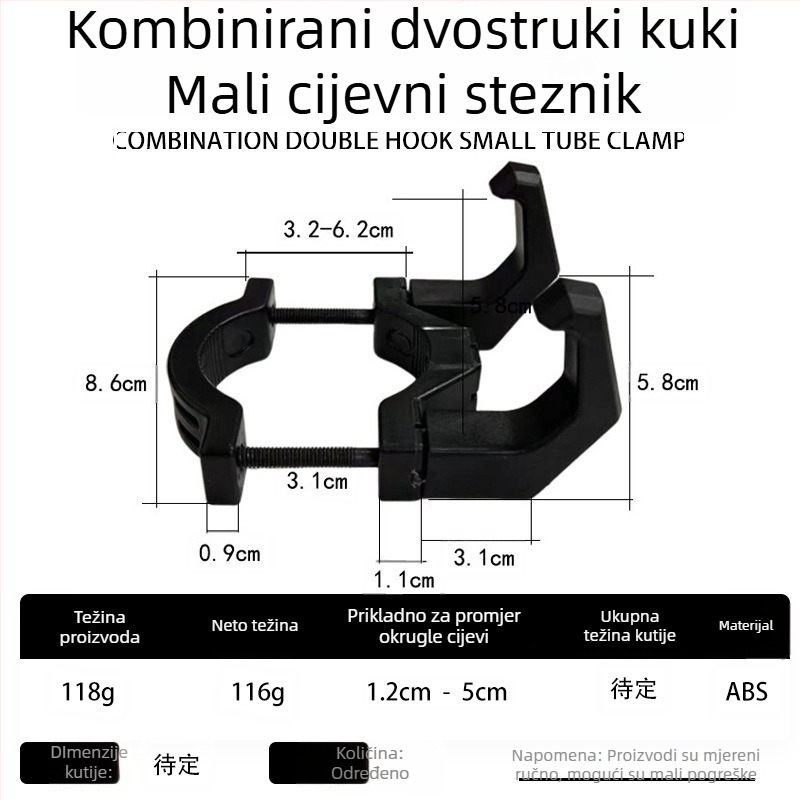 Keyma ABS dvostruki kuka, minimalistički moderni dizajn, nosivost 1-3 kg