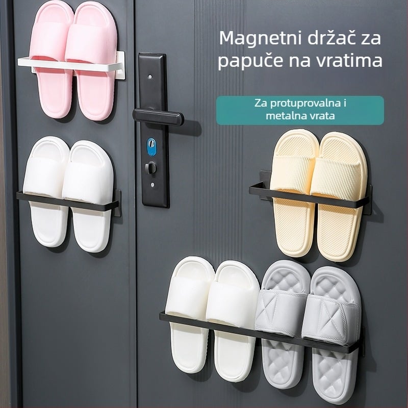 Magnetični držač cipela, zidni, ugljični čelik, 1 polica, višefunkcionalno skladištenje za spavaću sobu, kupaonicu i dnevni boravak