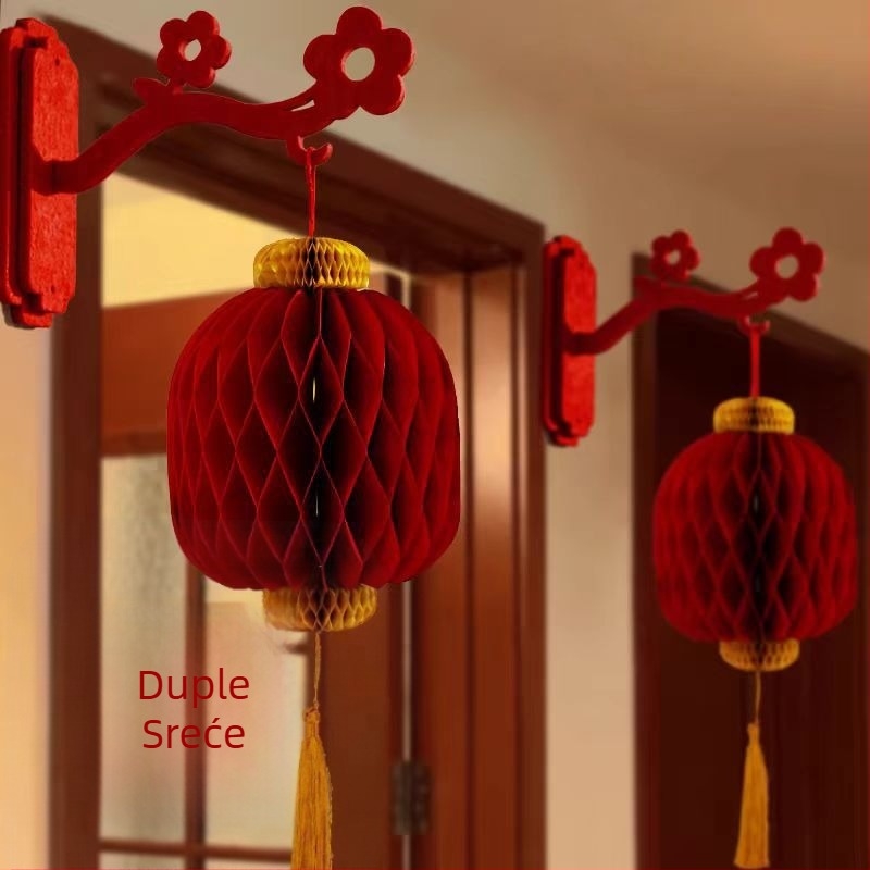 Lanterna dekor za vrata/zid, nepravilan oblik, DIY, moderni minimalistički stil, toplinsko otiskivanje i sitotisak