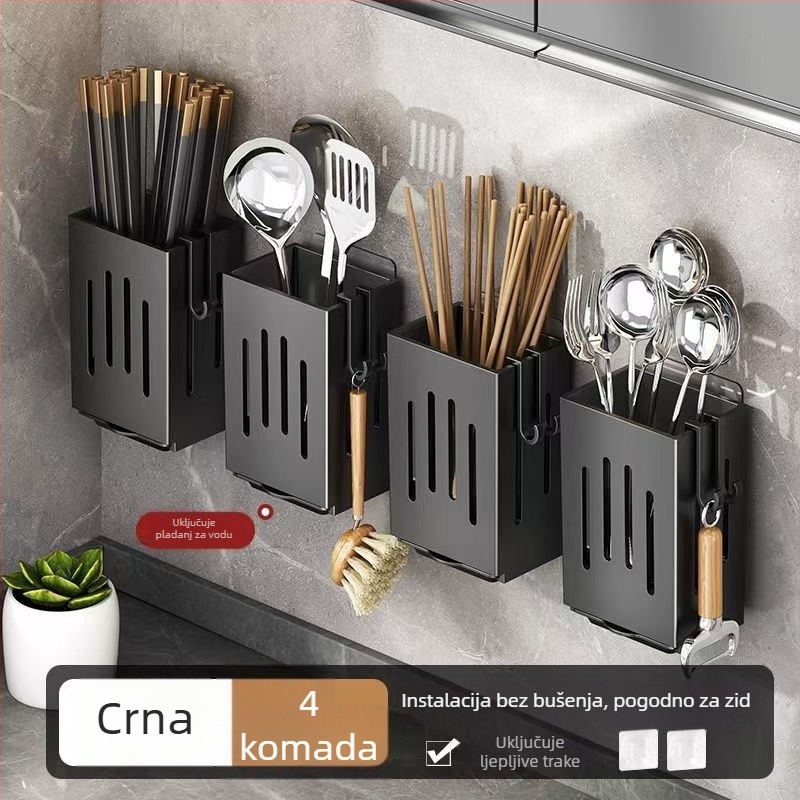 Zidna posuda za odvod kuhinjskih pribora, PP materijal, model 111000223