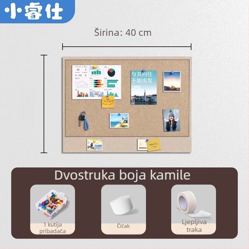 Filc zidni pano i kork ploča za fotografije – bez bušenja, može se pričvrstiti čavlima – zidna dekoracija za dnevni boravak, spavaću sobu i radni prostor