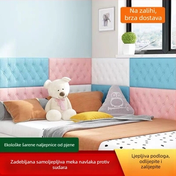 3D vodootporna zidna naljepnica za dnevnu sobu i spavaću sobu, samoljepljeni dekorativni zidni panel, mekani naslon uz krevet, božićna dekoracija