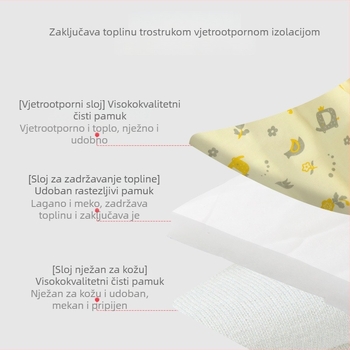 Dječji dugi podstavljeni vreća za spavanje s bezrukim prslukom, zimske prešivene pidžame, debele, životinjski uzorak, dizajn protiv udarca nogama