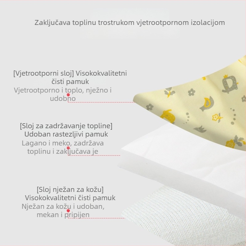 Dječji dugi podstavljeni vreća za spavanje s bezrukim prslukom, zimske prešivene pidžame, debele, životinjski uzorak, dizajn protiv udarca nogama