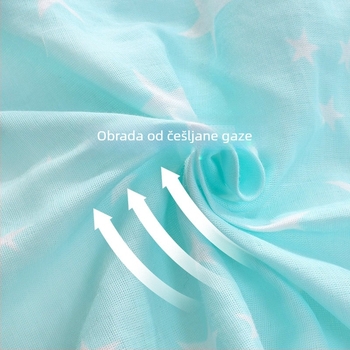 Spavaća vreća za bebe i malu djecu, kokon stil, gazasta tkanina s pamukom, punilo od svilenih vlakana, zimska namjena