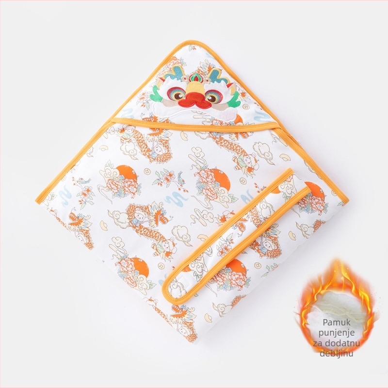 Dječja hvatajuća deka za grljenje, od 95% pamuka, sve sezone, uzorak životinja, sigurnosna razina A